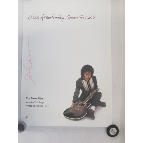 924 - Pair of Signed Joan Armatrading 'Square The Circle Album' posters, both signed by Joan Armatrading, ... 