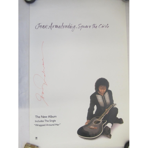 924 - Pair of Signed Joan Armatrading 'Square The Circle Album' posters, both signed by Joan Armatrading, ... 