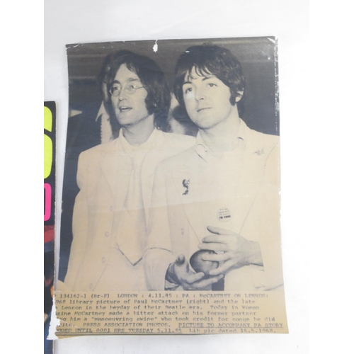 927 - Beatles -  folder cont. 14 negatives and transparencies relating to the Beatles, some framed in card... 