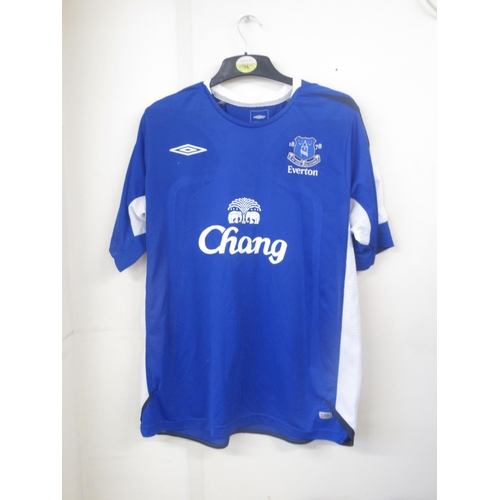 935 - Everton F.C. - Large collection of Everton F.C. football shirts, tracksuit tops,etc., in various siz... 