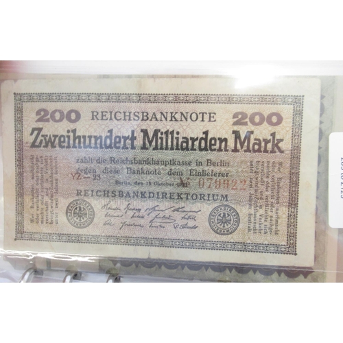 815 - Folder cont. large collection of c20th banknotes from Germany (101)