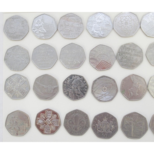 749 - Assorted collection of commemorative 50ps to inc. Diversity Built Britain, Beatrix Potters, Paddingt... 