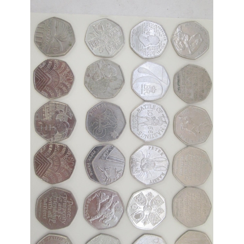 750 - Assorted collection of commemorative 50ps to inc. Diversity Built Britain, Beatrix Potters, Paddingt... 