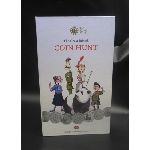 733 - The Royal Mint - The Great British Coin Hunt UK 50p Coin Collector Album, complete with Medallion to... 