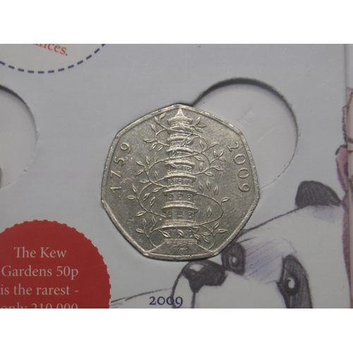 733 - The Royal Mint - The Great British Coin Hunt UK 50p Coin Collector Album, complete with Medallion to... 