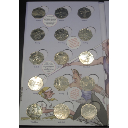 742 - The Royal Mint - The Great British Coin Hunt UK 50p Sports Coin Collector Album, complete with Medal... 