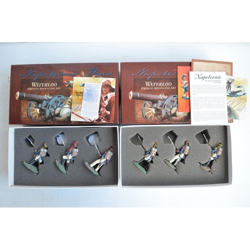 1360 - Six boxed 54mm (1/32) scale painted metal Napoleonic War figure sets from W Britain's, all French Ar... 