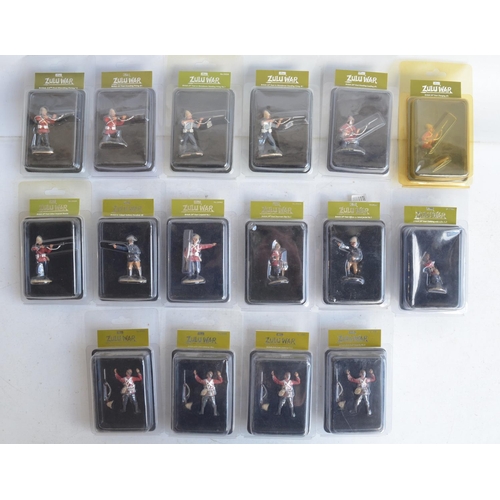 1366 - Sixteen boxed British Army painted metal individual soldier figures from W Britain's Zulu War series... 