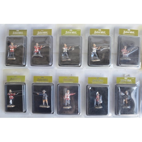 1366 - Sixteen boxed British Army painted metal individual soldier figures from W Britain's Zulu War series... 