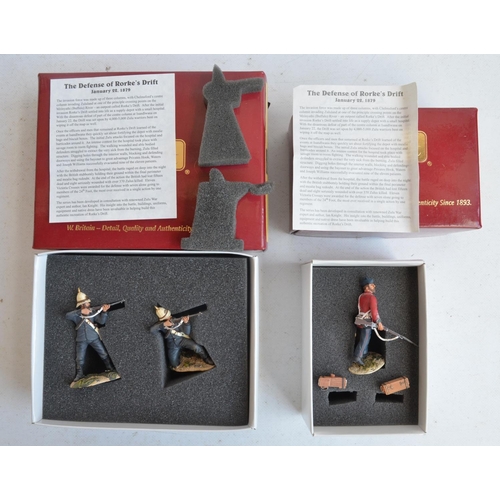 1369 - Ten boxed painted metal soldier figures and figure sets from W Britain's Zulu War series to include ... 