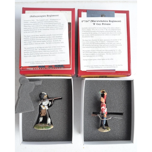 1370 - Five boxed painted metal soldier figures and figure sets from W Britain's Zulu War series to include... 