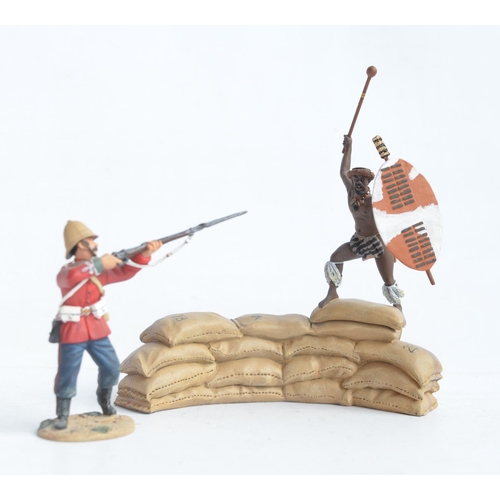 1370 - Five boxed painted metal soldier figures and figure sets from W Britain's Zulu War series to include... 