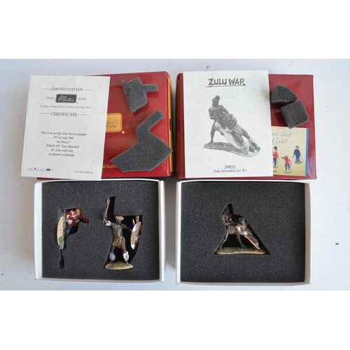 1371 - Four boxed limited edition painted metal soldier figure sets from W Britain's Zulu War series to inc... 