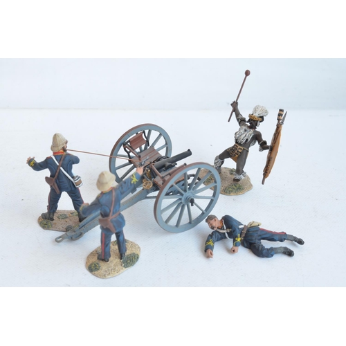 1374 - Four boxed limited edition painted metal soldier figure sets from W Britain's Zulu War series to inc... 