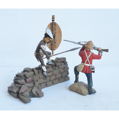 1375 - Nine boxed painted metal soldier figures and figure sets from W Britain's Zulu War series to include... 