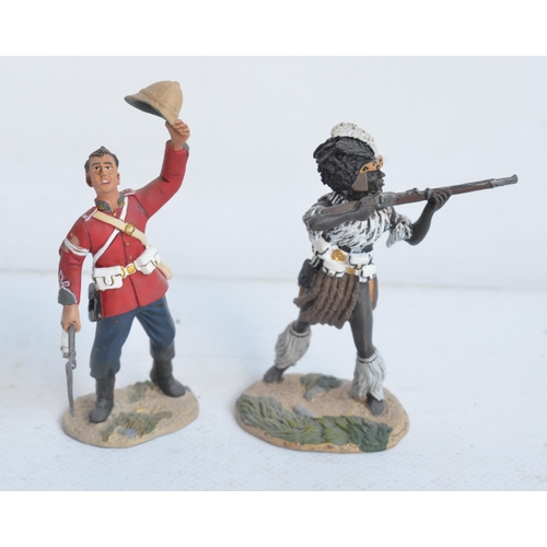 1375 - Nine boxed painted metal soldier figures and figure sets from W Britain's Zulu War series to include... 