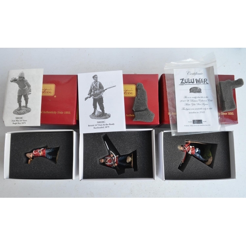 1375 - Nine boxed painted metal soldier figures and figure sets from W Britain's Zulu War series to include... 