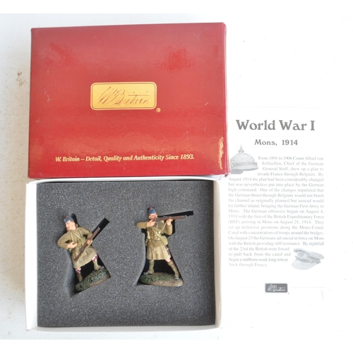 1377 - Collection of W Britain's World War I series painted 54mm metal British Army figures and figure sets... 