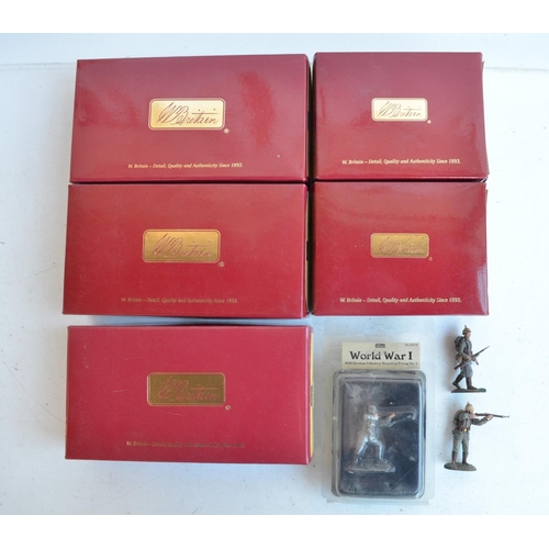 1378 - Collection of W Britain's World War I series 54mm painted metal German Army figures and figure sets ... 