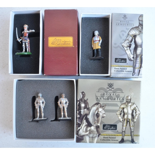 1385 - Five boxed historical painted metal figure sets from W Britain's to include 41135 Arthur Pulling Swo... 