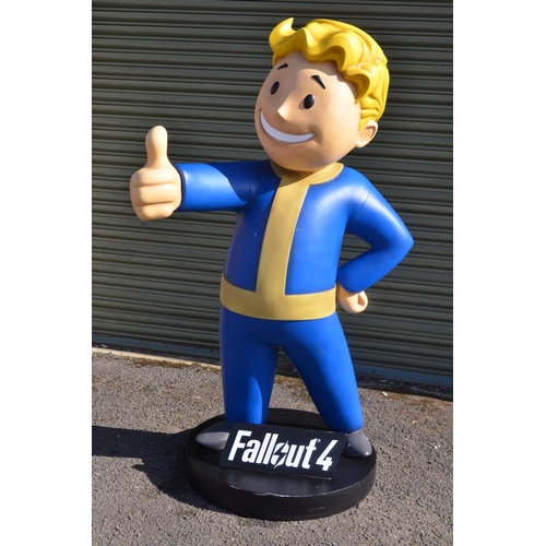 1387 - Extremely rare large fibre glass advertising model of Vault Boy for the video game Fallout 4 from Mu... 