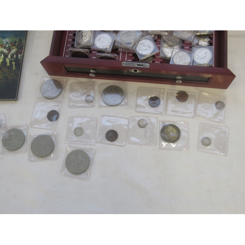 799 - Danbury Mint 'British Coins of World War II' incomplete 8 drawer coin cabinet, The Complete 20th Cen... 