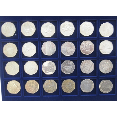 801 - 2 Aluminium cases cont. a collection of c20th British coins to inc. 23 commemorative £2s, 36 commemo... 