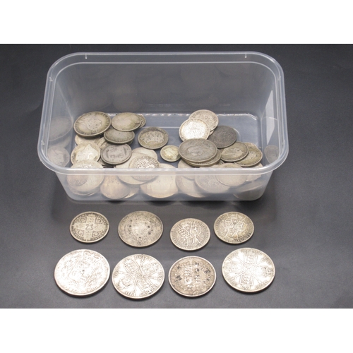 702 - Collection of Queen Victoria silver content coins to inc. Shillings, Florins, 3 pences, etc. (gross ... 