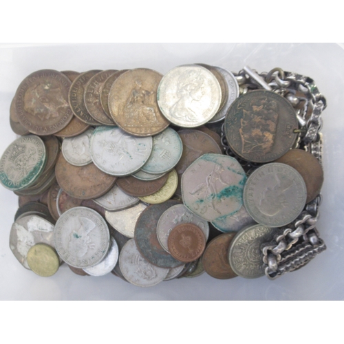 803 - Assorted collection of mixed international and British coins in 3 tubs