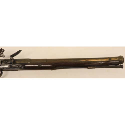 50 - Late 18th century flintlock blunderbuss, 17.5