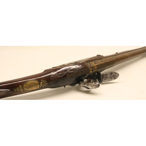 50 - Late 18th century flintlock blunderbuss, 17.5