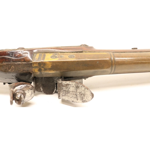 50 - Late 18th century flintlock blunderbuss, 17.5