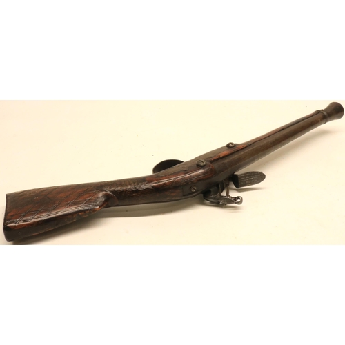 55 - Turkish flintlock blunderbuss, 11 3/4