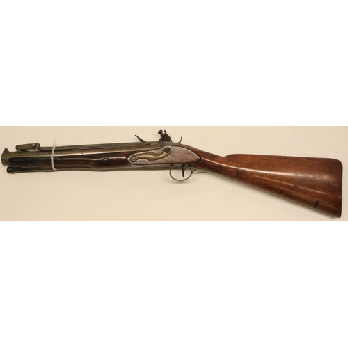 56 - Sprung bayonet flintlock blunderbuss by H. W. Mortimer, 14