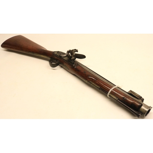 56 - Sprung bayonet flintlock blunderbuss by H. W. Mortimer, 14