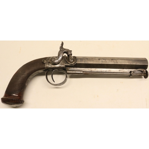 70 - Percussion 16 bore belt pistol by Williams & Powell Liverpool, 5