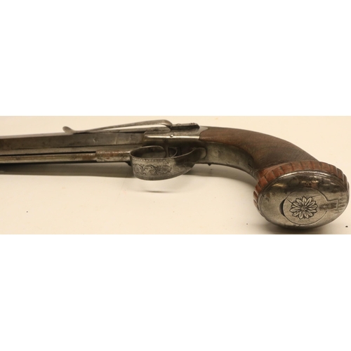 70 - Percussion 16 bore belt pistol by Williams & Powell Liverpool, 5