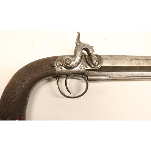 70 - Percussion 16 bore belt pistol by Williams & Powell Liverpool, 5