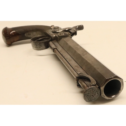 70 - Percussion 16 bore belt pistol by Williams & Powell Liverpool, 5