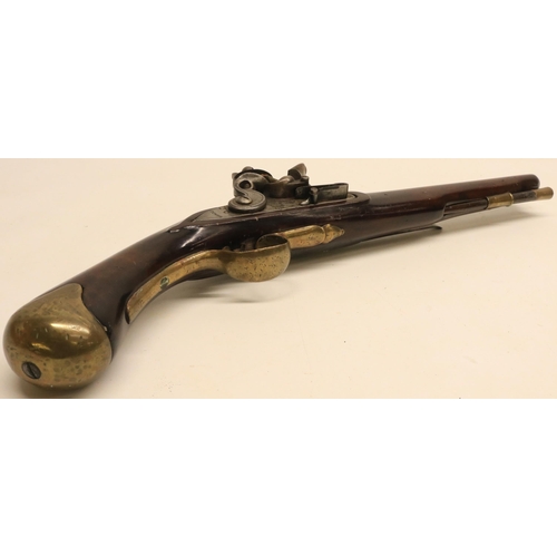 75 - Tower long sea service flintlock pistol, 12