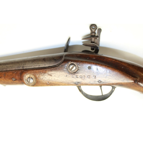 155 - Early 19th century flintlock 12 bore holster pistol, 9.5