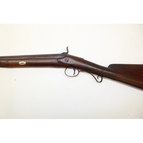 54 - 19th Century percussionn 12 bore sporting gun by Geo. Cade, 35