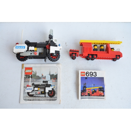 1406 - Twenty six unboxed vintage Lego Police, Fire and Ambulance sets all C1970-80's plus boxed set 6358, ... 