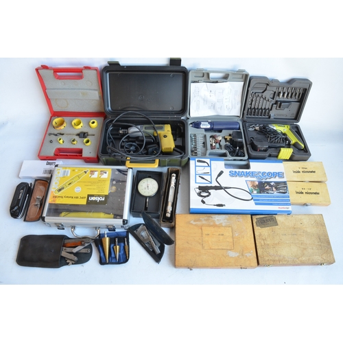 1413 - Collection of workshop tools to include Proxxon Colt 2 mini drill, Ryobi 4V drill, rotary tool from ... 