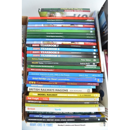 1418 - Collection of railway reference and modelling books including Hornby Yearbooks, qty, 3 boxes