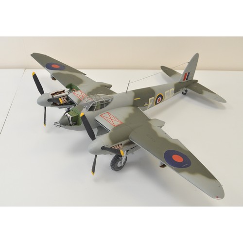 1282 - Built Airfix 1/24 scale De Havilland Mosquito FBVI, airbrushed finish, decals applied over matt fini... 