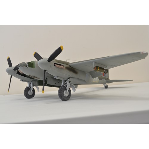 1282 - Built Airfix 1/24 scale De Havilland Mosquito FBVI, airbrushed finish, decals applied over matt fini... 