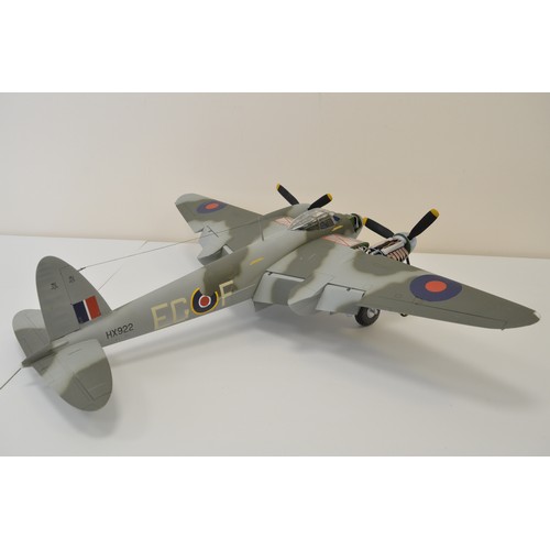 1282 - Built Airfix 1/24 scale De Havilland Mosquito FBVI, airbrushed finish, decals applied over matt fini... 