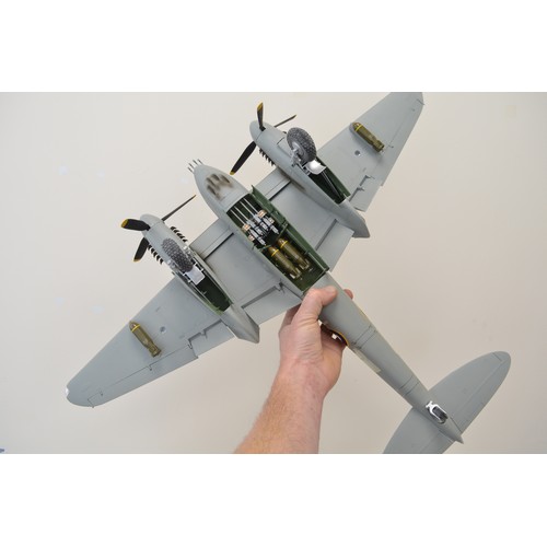 1282 - Built Airfix 1/24 scale De Havilland Mosquito FBVI, airbrushed finish, decals applied over matt fini... 