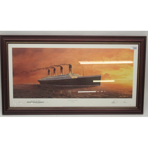 986 - Adrian Rigby, Titanic's Last Sunset, print, 61cm x 25cm